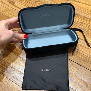 Gucci Black Velvet Glasses Case